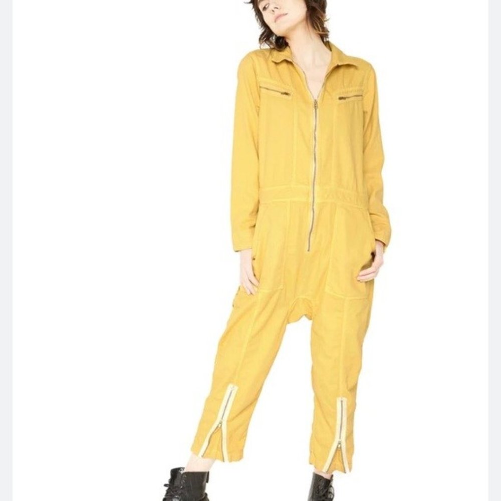 Free People Long Sleeve Utility Jumpsuit NWT